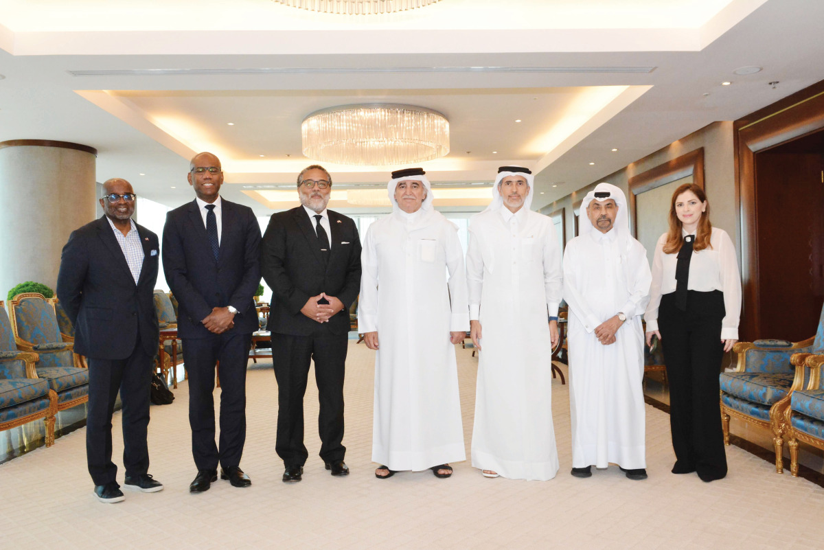 QBA Board Member Sheikh Nawaf bin Nasser Al Thani and Maryland’s Secretary of Commerce H E Harry Coker Jr. with other officials during the meeting.